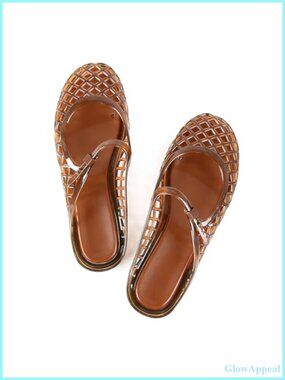 Women's Clear Jelly Slide Sandals Closed Toe Water-Friendly Summer Beach Shoes